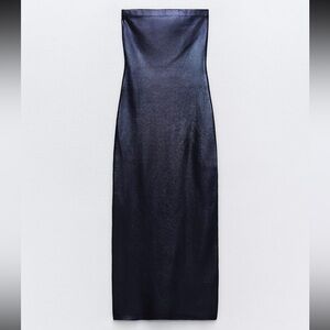 Elegant foil zara Strapless Dress